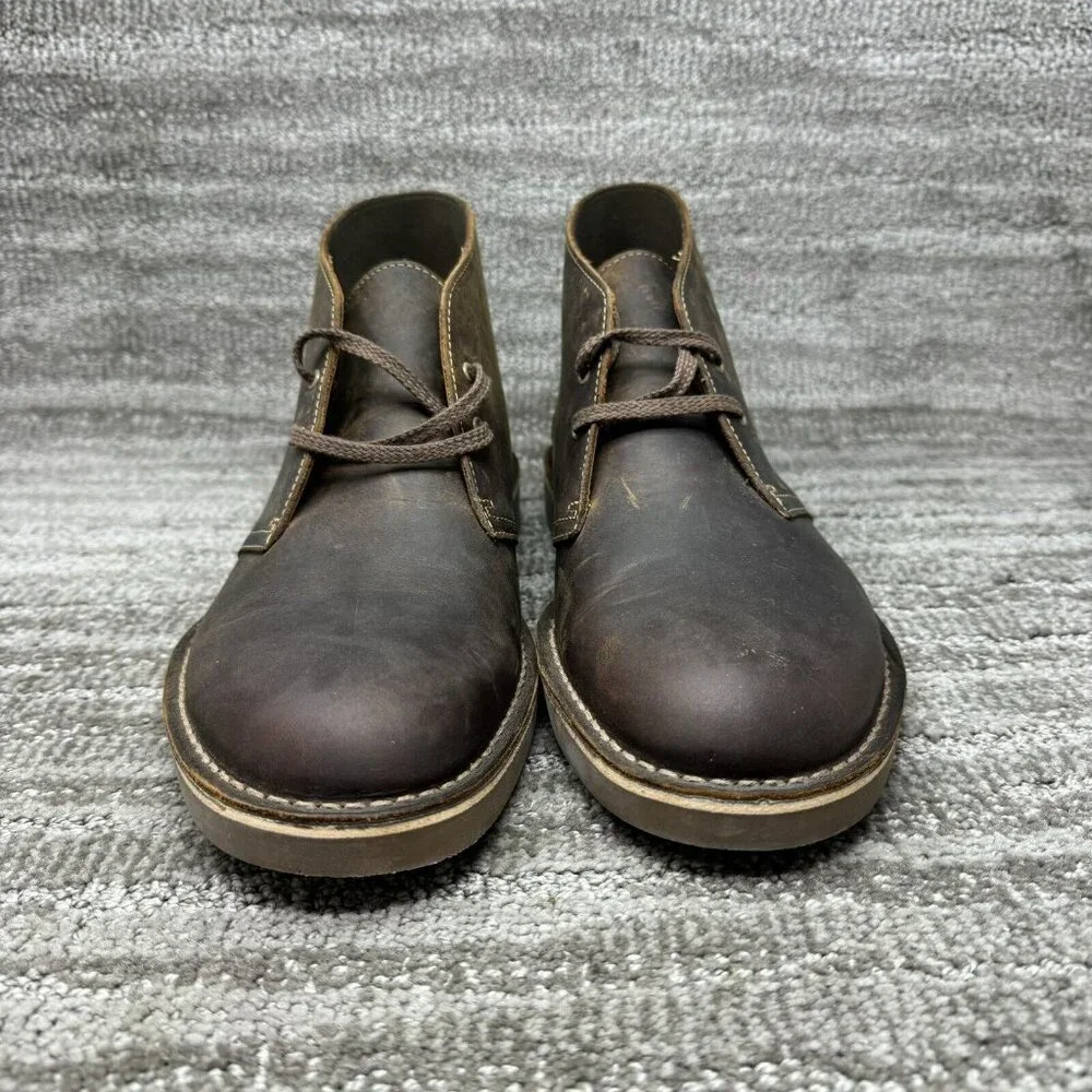 Clarks Bushacre 2 Chukka Desert Boots Mens Sz 11.5 M Brown Beeswax Leather